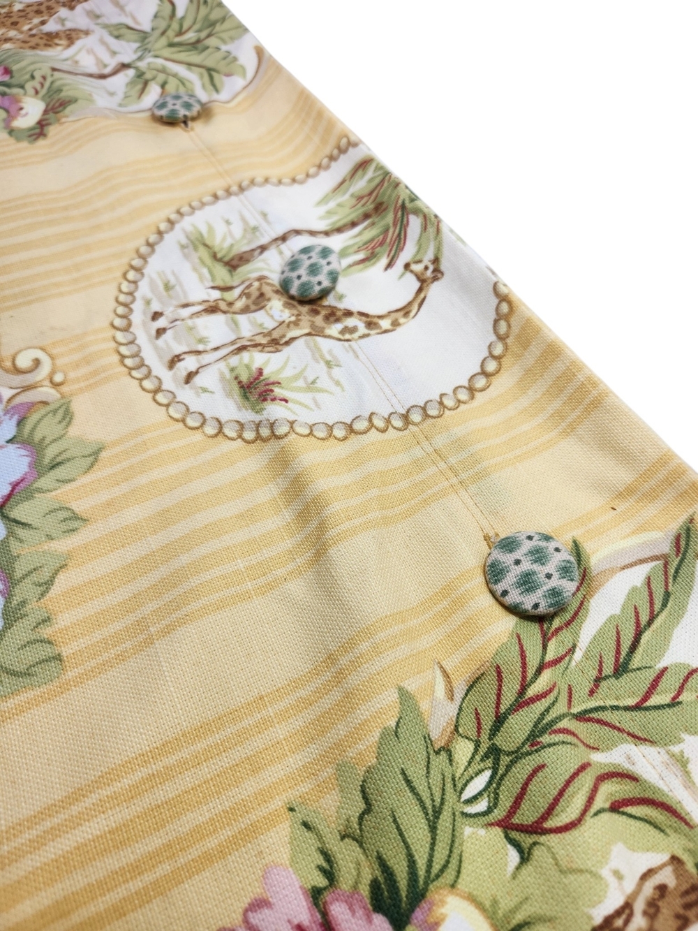 Vintage Safari Jungle Pillow Sham 25x25 | Giraffe Leopard Tropical Cottagecore - Picture 6 of 9